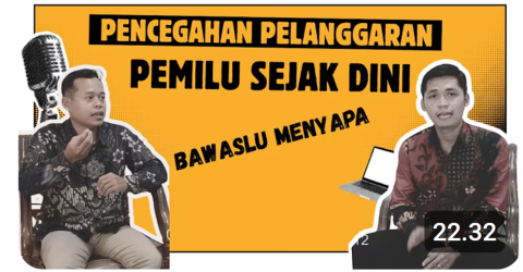Bawaslu Jepara melaksanakan program podcast “Bawaslu Menyapa” dengan mengangkat tema “Pencegahan Pelanggaran Pemilu Sejak Dini” (27/8) dengan Narasumber Kordiv SDMO dan Diklat Khoirul Abidin dan Staf Aji Susanto.