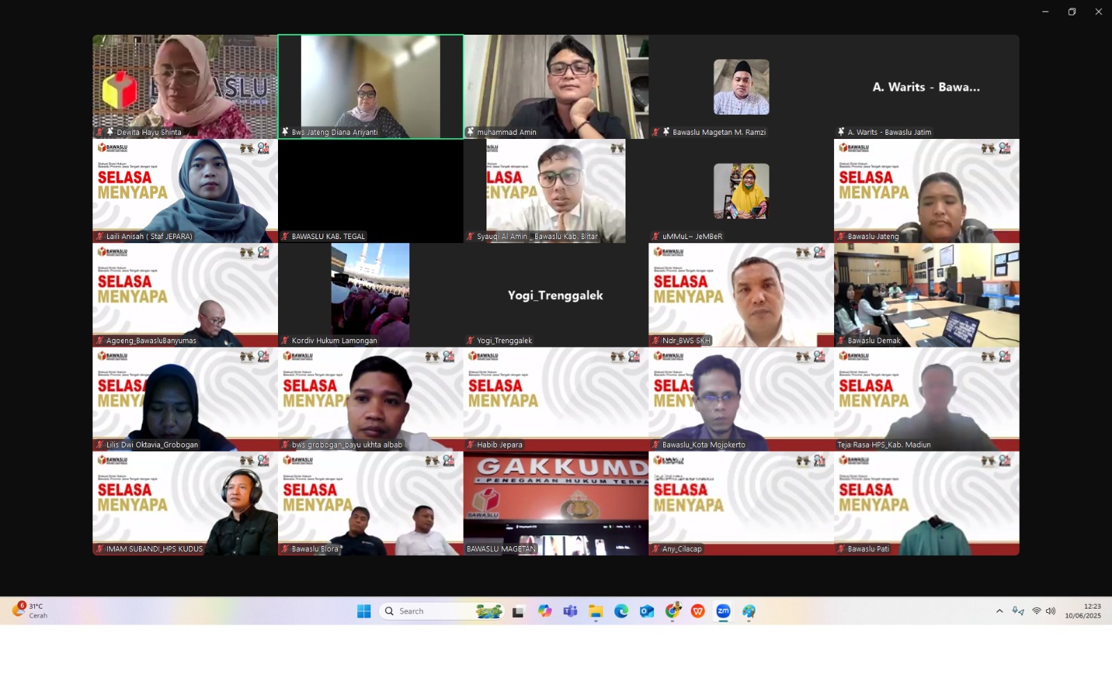 Bawaslu Jepara mengikuti diskusi daring “Selasa Menyapa” yang mengkaji secara yuridis dan empiris pelaksanaan Pemungutan Suara Ulang (PSU) pada Pemilihan Bupati dan Wakil Bupati Magetan Tahun 2024