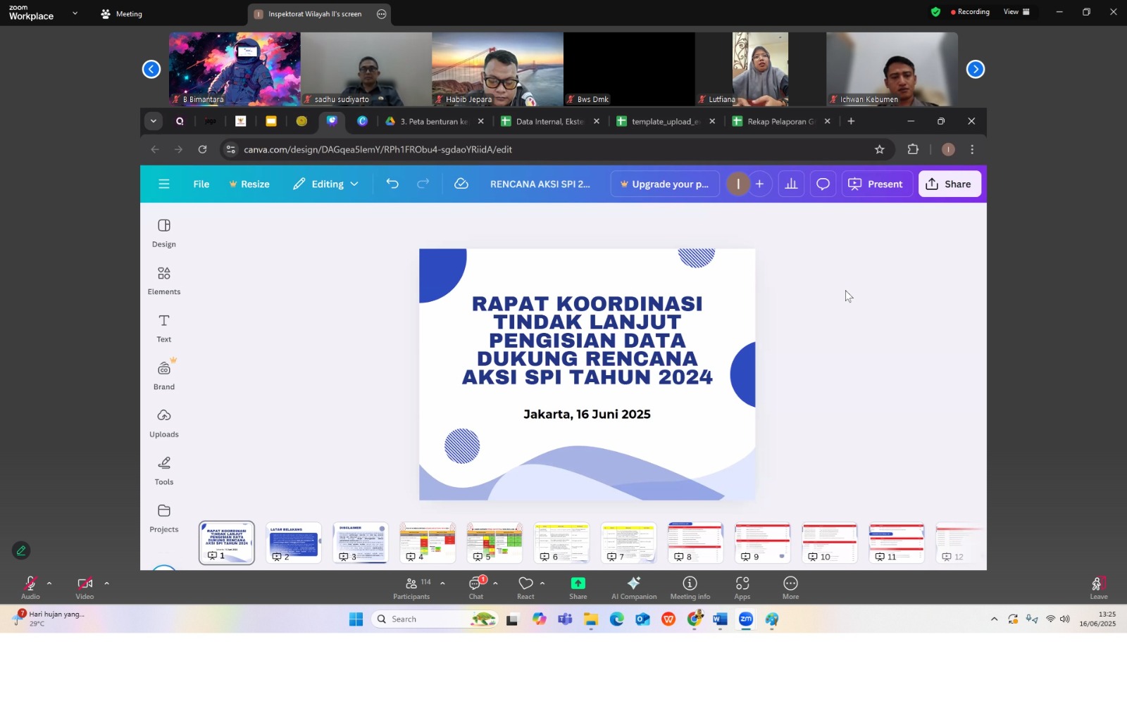 Bawaslu Kabupaten Jepara mengikuti Rapat Koordinasi Tindak Lanjut Pengisian Data Dukung Rencana Aksi SPI Tahun 2024 melalui zoom meeting