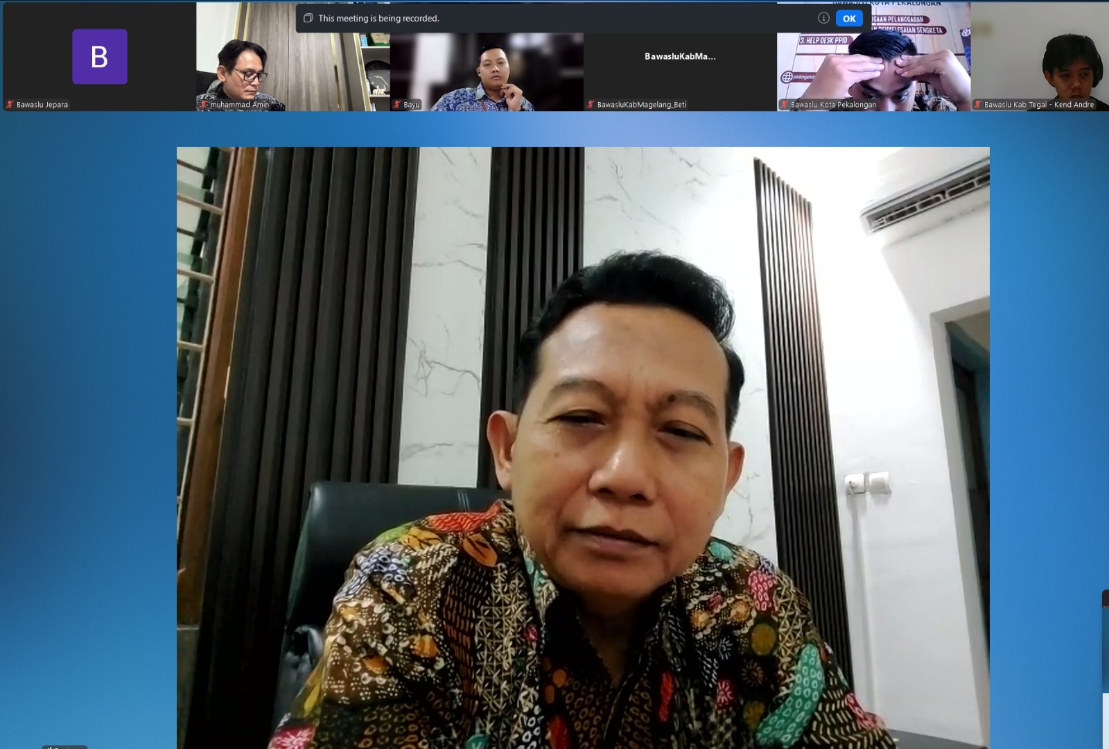 Bawaslu Jepara menunjukkan kinerja kehumasan dengan meraih dua penghargaan sekaligus dalam "Rapat Evaluasi Publikasi Konten Kehumasan Bulan Juli dan Perencanaan Publikasi Bulan Agustus" yang diselenggarakan oleh Bawaslu Provinsi Jawa Tengah secara daring