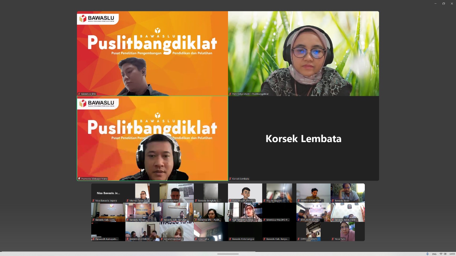 Bawaslu Jepara mengikuti Rapat Persiapan Pelaksanaan Pelatihan Dasar (Latsar) Calon Pegawai Negeri Sipil (CPNS) dan Orientasi Pegawai Pemerintah dengan Perjanjian Kerja (PPPK) Bawaslu Tahun Anggaran 2025 melalui zoom meeting