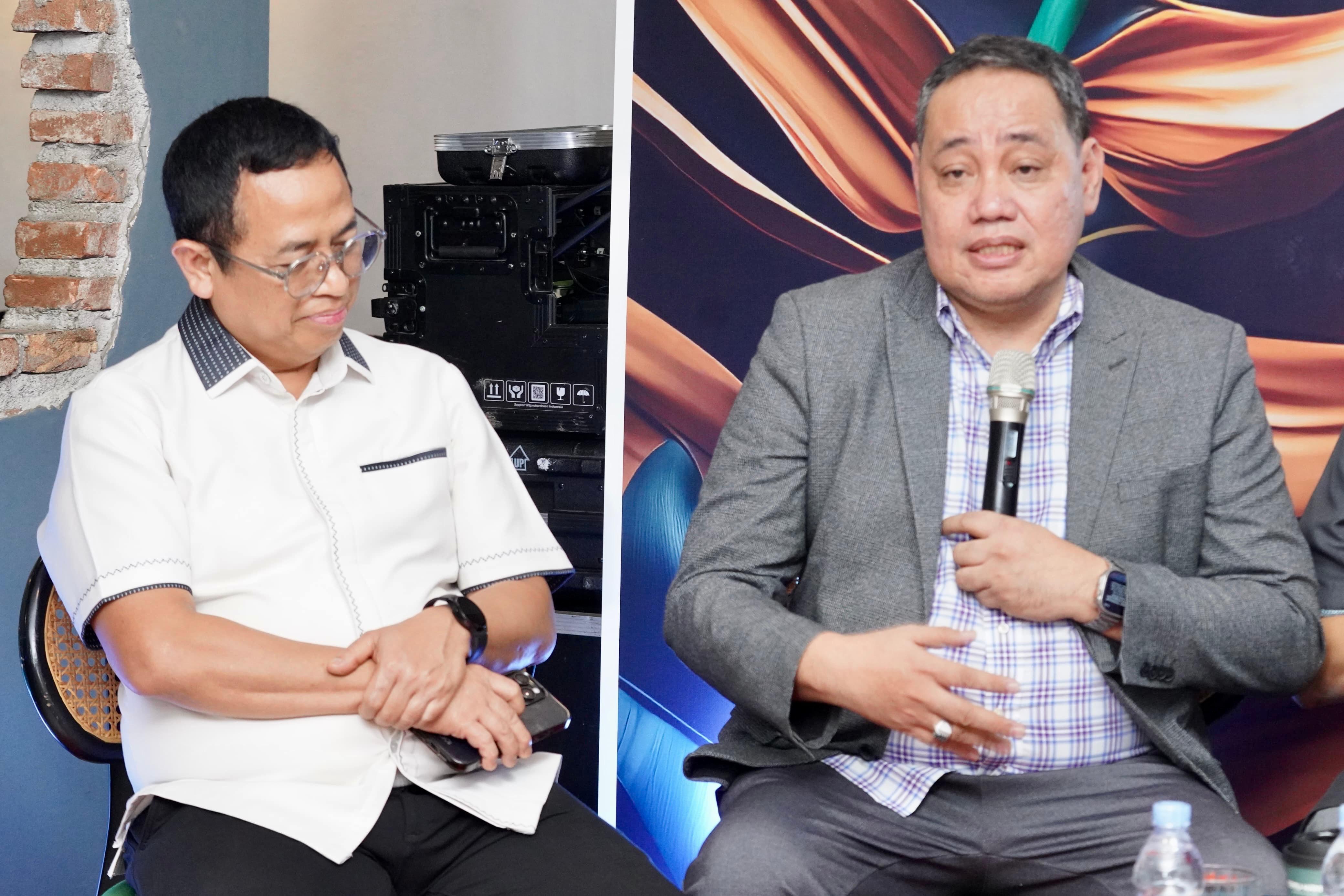 Anggota Bawaslu Herwyn JH Malonda (kanan) dalam diskusi Peran Strategis Bawaslu dalam Memperkuat Demokrasi Elektoral di Jakarta, Rabu (14/1/2026).