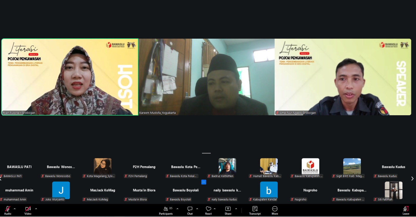 Bawaslu Kabupaten Jepara kembali menyelenggarakan Webinar Literasi Pojok Pengawasan Volume XIV pada Senin (8/6) dengan tema “Pengembangan Literasi Pengawasan di Era Digital”.