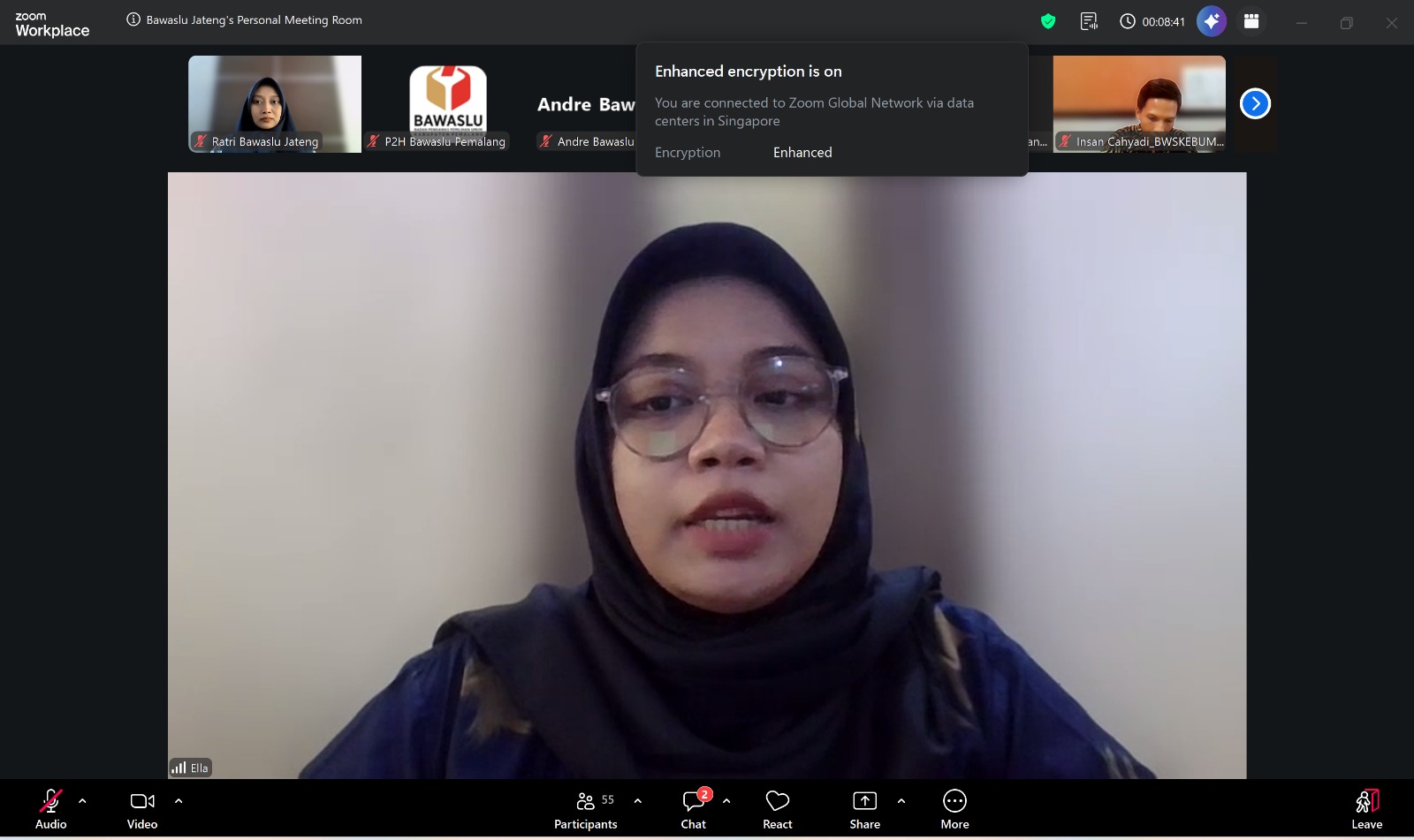 Bawaslu Kabupaten Jepara mengikuti Rapat Koordinasi Penarikan Data Partisipasi Masyarakat (Parmas) Semester I Tahun 2026 yang diselenggarakan oleh Bawaslu Provinsi Jawa Tengah pada Kamis (18/6/2026) secara daring melalui Zoom Meeting.