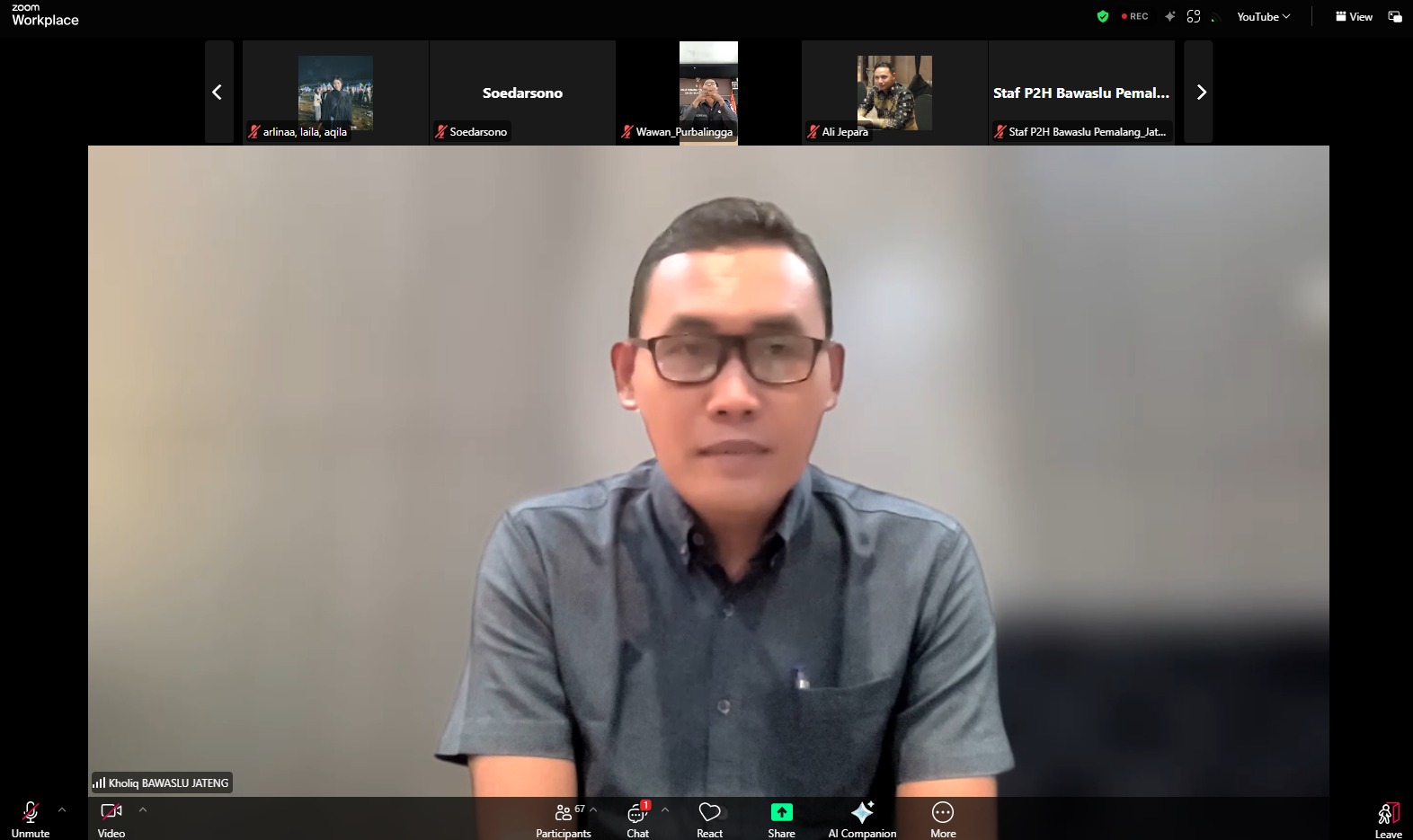 Bawaslu Kabupaten Jepara mengikuti kegiatan Literasi Pojok Pengawasan Volume 15 dengan tema “Isu-Isu Krusial dalam Identifikasi Kerawanan Tahapan Kampanye” yang diselenggarakan secara daring melalui Zoom Meeting pada Senin (22/6).