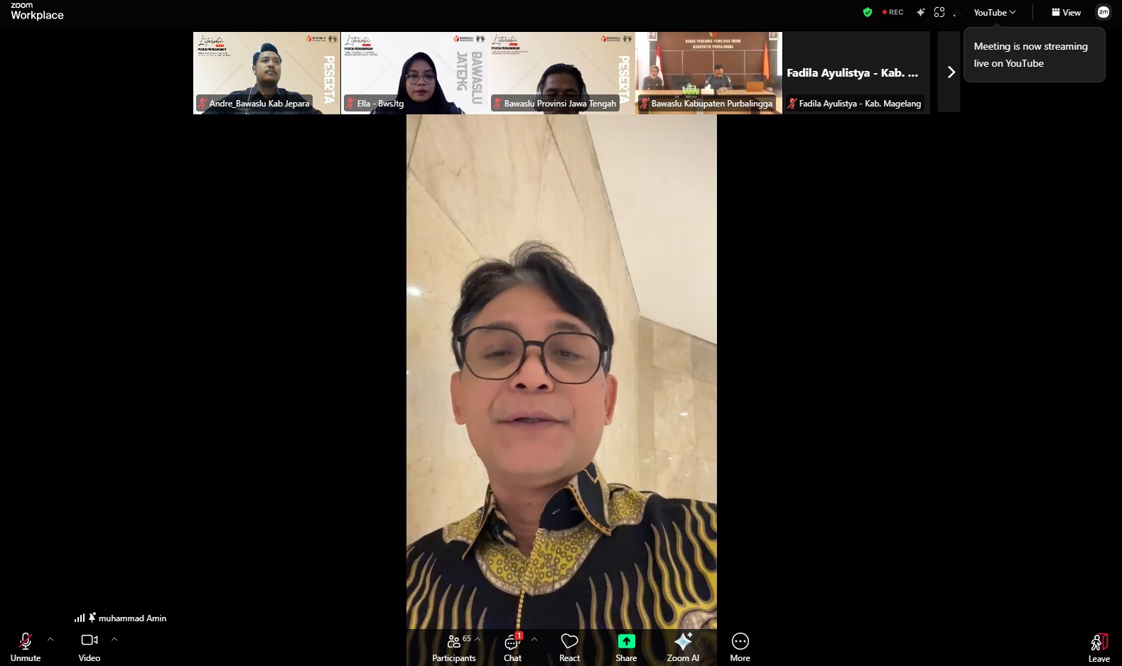 Bawaslu Jepara mengikuti kegiatan Literasi Pojok Pengawasan Volume 17 yang diselenggarakan oleh Bawaslu Provinsi Jawa Tengah secara daring melalui Zoom Meeting pada Senin (20/7).