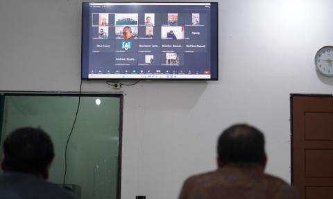 Rapat Persiapan PSU Pasca Putusan Mahkamah Konstitusi (MK) di Papua melalui daring