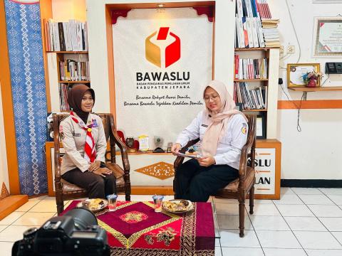 Bawaslu Menyapa menghadirkan Lifiana Jennie, pelajar SMK Negeri 1 Jepara sekaligus alumni Pendidikan Pengawas Partisipatif (P2P) 2026, (16/9).