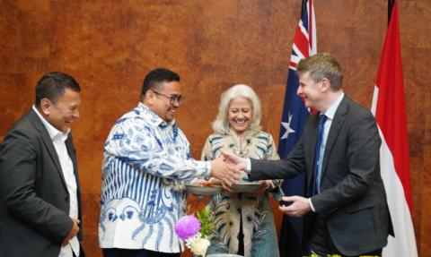 Ketua Bawaslu Rahmat Bagja menghadiri peluncuran resmi program "Partisipasi: Indonesia Democratic Participation Program" di Jakarta, Kamis (20/8/2026).