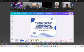 Bawaslu Kabupaten Jepara mengikuti Rapat Koordinasi Tindak Lanjut Pengisian Data Dukung Rencana Aksi SPI Tahun 2024 melalui zoom meeting