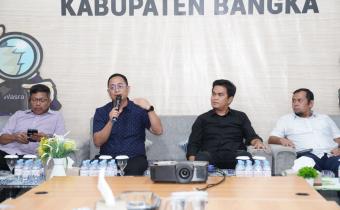 Anggota Bawaslu Puadi saat melakukan supervisi pengawasan persiapan Pilkada ulang di Kota Pangkal Pinang dan Kabupaten Bangka, Selasa (26/8/2025).