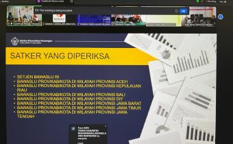 Bawaslu Kabupaten Jepara mengikuti kegiatan Rapat Entry Meeting Pemeriksaan Interim atas Laporan Keuangan Tahun 2025 pada Badan Pengawas Pemilihan Umum (Bawaslu) oleh Badan Pemeriksa Keuangan Republik Indonesia (BPK RI)