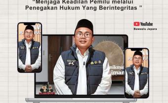 Koordinator Divisi Penanganan Pelanggaran dan Data Informasi Bawaslu Jepara, Khomaru Zaman, memberikan arahan khusus dalam program "Ngabuburit Pengawasan"