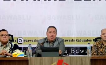 Anggota Bawaslu Herwyn JH Malonda saat menyampaikan arahannya secara daring dalam peringatan Hari Ulang Tahun (HUT) Ke-18 Bawaslu bertema “Mengukuhkan Demokrasi” di Jakarta, Kamis (9/4/2026).