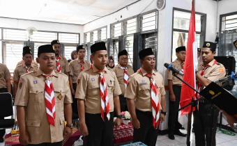 Bawaslu Kabupaten Jepara bersama Kwartir Cabang (Kwarcab) Jepara melaksanakan Pelantikan Pengurus Majelis Pembimbing (Mabi) dan Pengurus Pimpinan Satuan Karya (Pinsaka) Pramuka Adhyasta Pemilu Masa Bakti 2026–2030, Kamis (27/8).